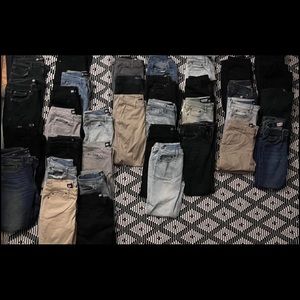 Boys jeans all have worn once